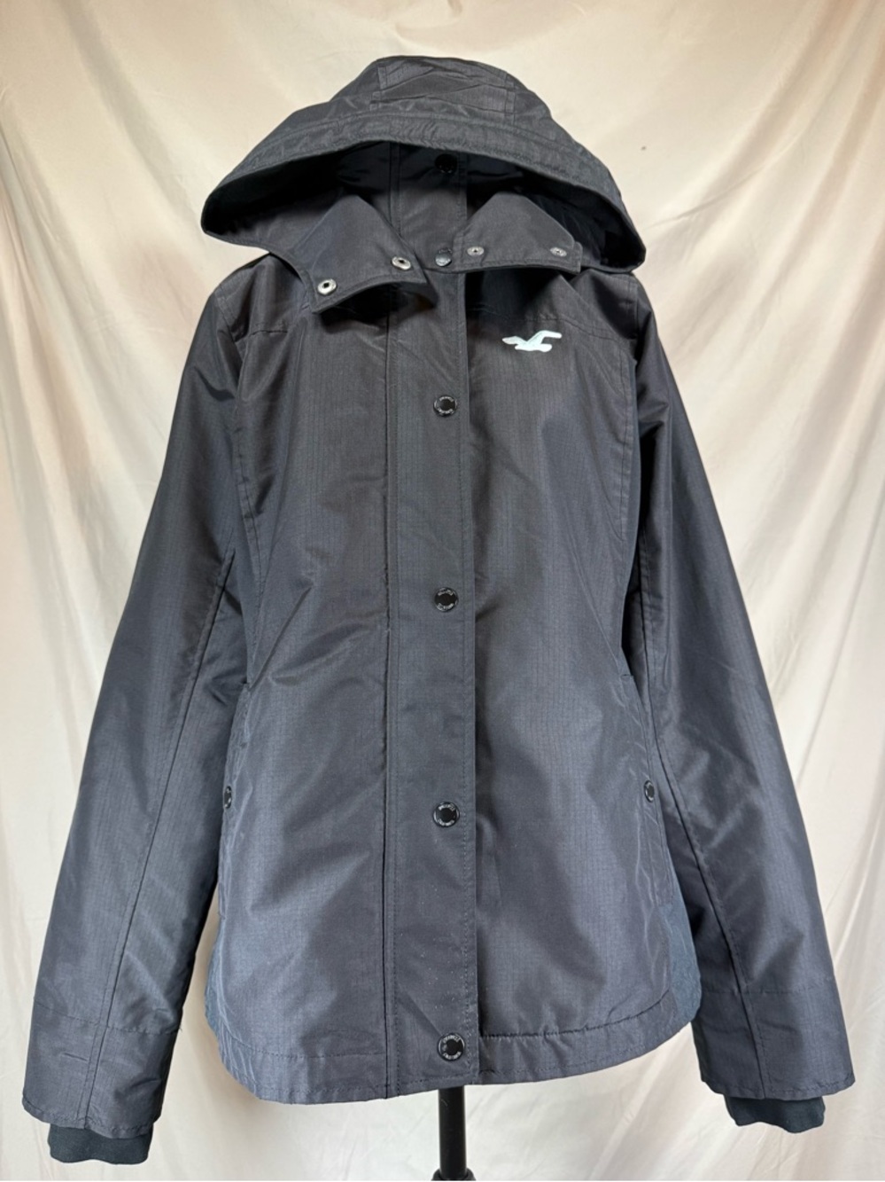 Hollister All-Weather Hooded Jacket 🖤‎ Women’s XL ☔️❄️